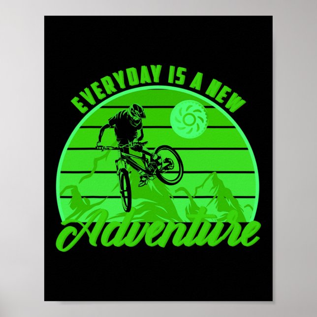 Affiche VTT Ça ne devient jamais plus facile en descente M (Devant)
