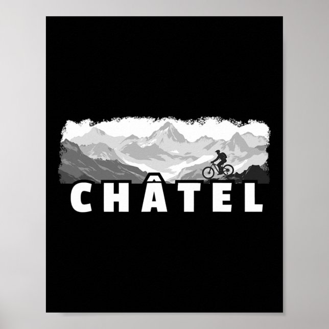 Affiche VTT Châtel France Cyclisme  (Devant)