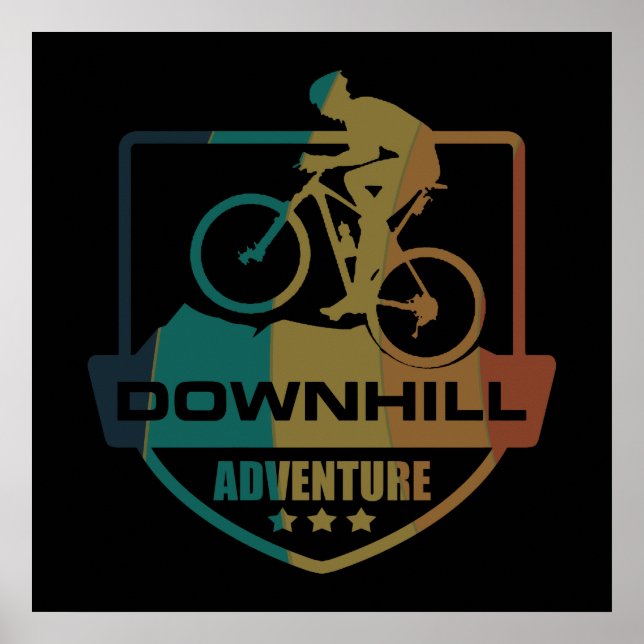 Affiche vtt de descente vintage (Devant)