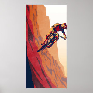 Affiche VTT de style rétro Bon à la Dernière goutte