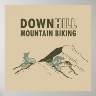 Affiche VTT Downhill Vélo de Montagne