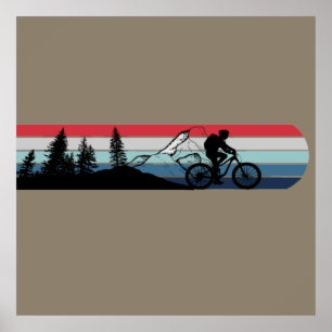 Affiche VTT Downhill Vélos de Montagne