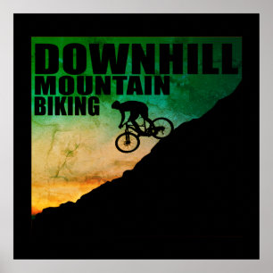 Affiche VTT Downhill Vélos de Montagne