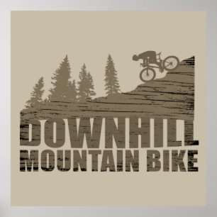 Affiche VTT Downhill Vélos de Montagne