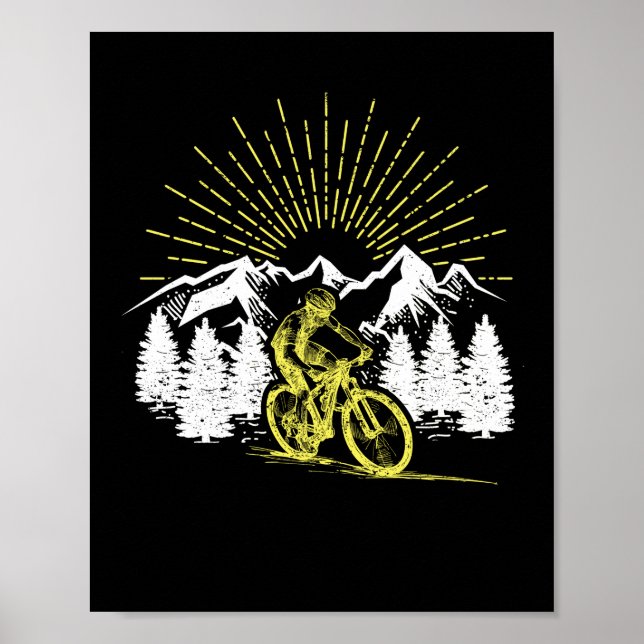 Affiche VTT drôle vélo MTB (Devant)