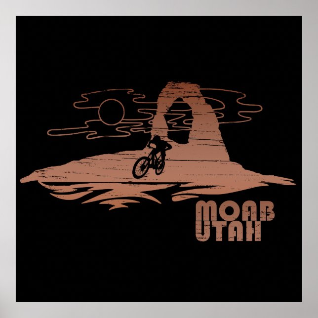 Affiche Vtt Moab - Utah Vélo de montagne (Devant)