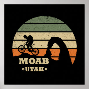 Affiche VTT Moab - Vélo tout terrain dans l'Utah