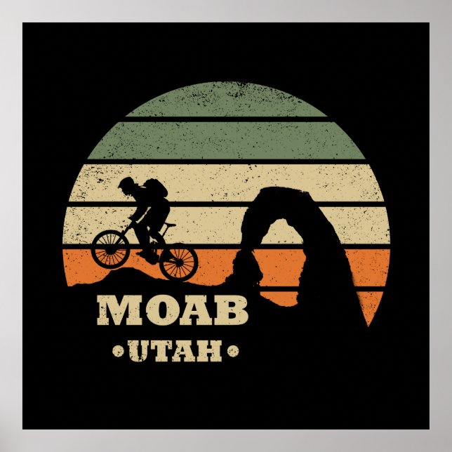 Affiche VTT Moab - Vélo tout terrain dans l'Utah (Devant)