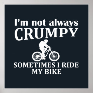 Affiche VTT Vélo de Montagne Humour Citation Cyclisme Drôl