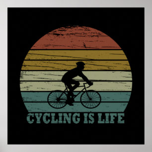 Affiche Vtt Vélo Tout Terrain Drôle Cyclisme