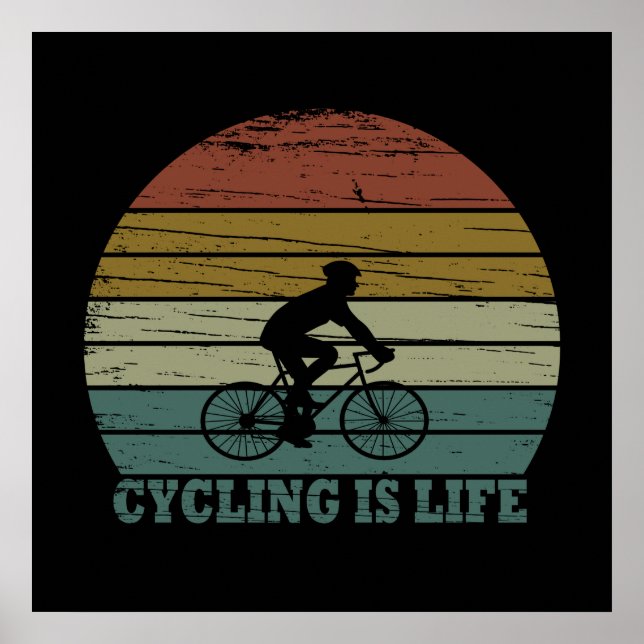 Affiche Vtt Vélo Tout Terrain Drôle Cyclisme (Devant)