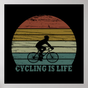 Affiche Vtt Vélo Tout Terrain Drôle Cyclisme