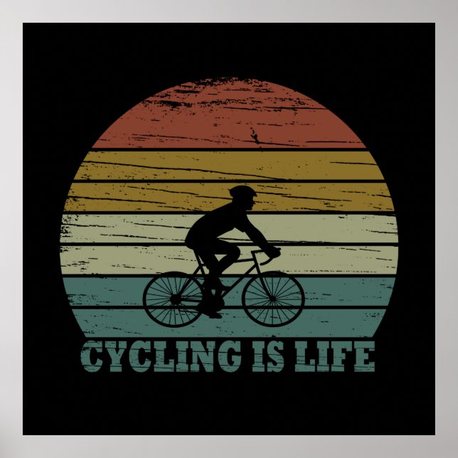 Affiche Vtt Vélo Tout Terrain Drôle Cyclisme (Devant)