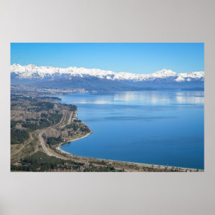 Affiche Vue aérienne de Bariloche en hiver