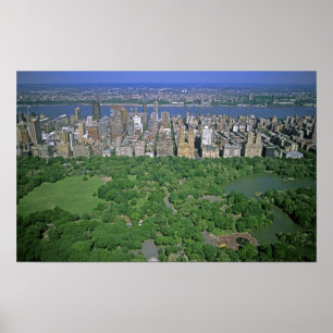 Affiche Vue aérienne de Central Park et côté ouest