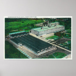 Affiche Vue aérienne de Goodyear-Zeppelin Fabrication