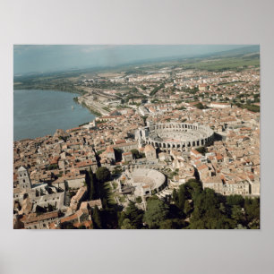 Affiche Vue aérienne de la ville avec