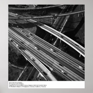 Affiche Vue aérienne de Los Angeles par Ansel Adams