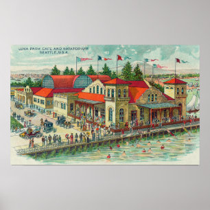 Affiche Vue aérienne de Luna Park Caf � et Natatorium