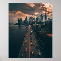 Vue aérienne de Manhattan City