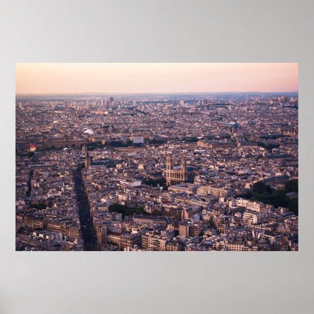 AFFICHE VUE AÉRIENNE DES BÂTIMENTS DE LA VILLE EN JOURNÉE (Devant)