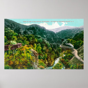 Affiche Vue aérienne du canyon, Trai Pacifique du sud