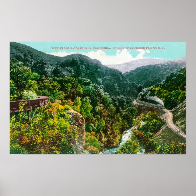 Affiche Vue aérienne du canyon, Trai Pacifique Sud (Devant)