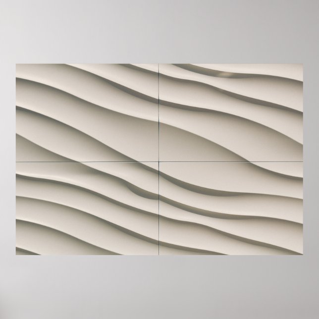 Affiche Vue aérienne du désert (Devant)