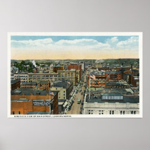 Affiche Vue aérienne du nord de Main Street