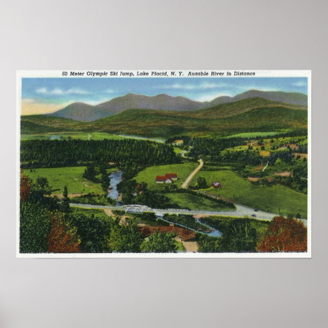 Affiche Vue aérienne du saut de ski olympique de 60 mètres (Devant)