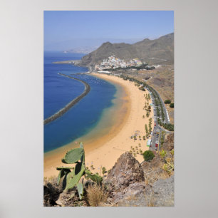 Affiche Vue aérienne d'une plage de Tenerife
