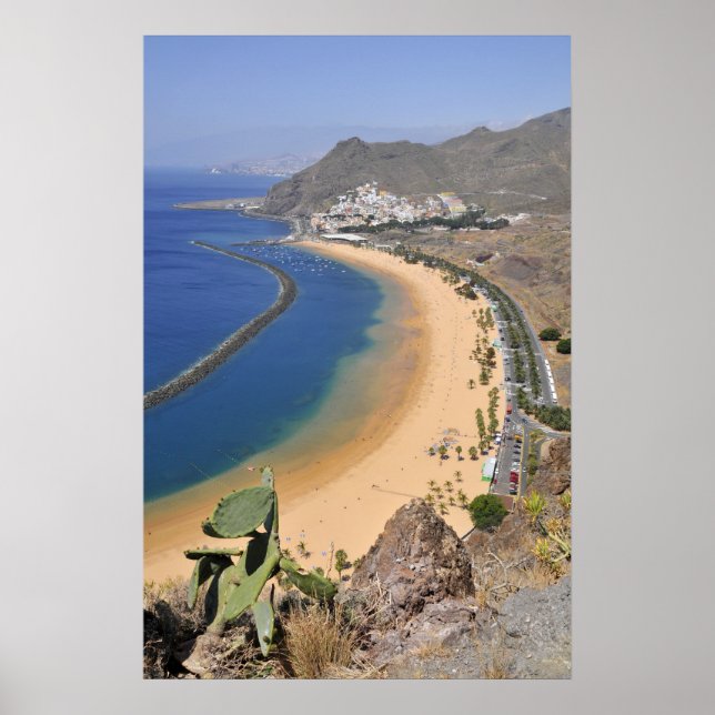 Affiche Vue aérienne d'une plage de Tenerife (Devant)