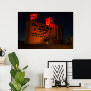 Affiche Vue artistique de Yukon' Best Flour Neon Night