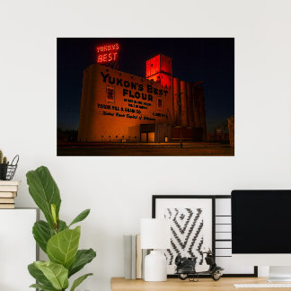Affiche Vue artistique de Yukon' Best Flour Neon Night