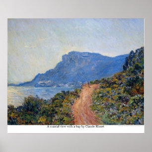 Affiche Vue côtière avec baie de Claude Monet