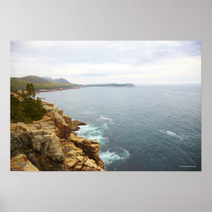 Affiche Vue côtière de parc national d'Acadia