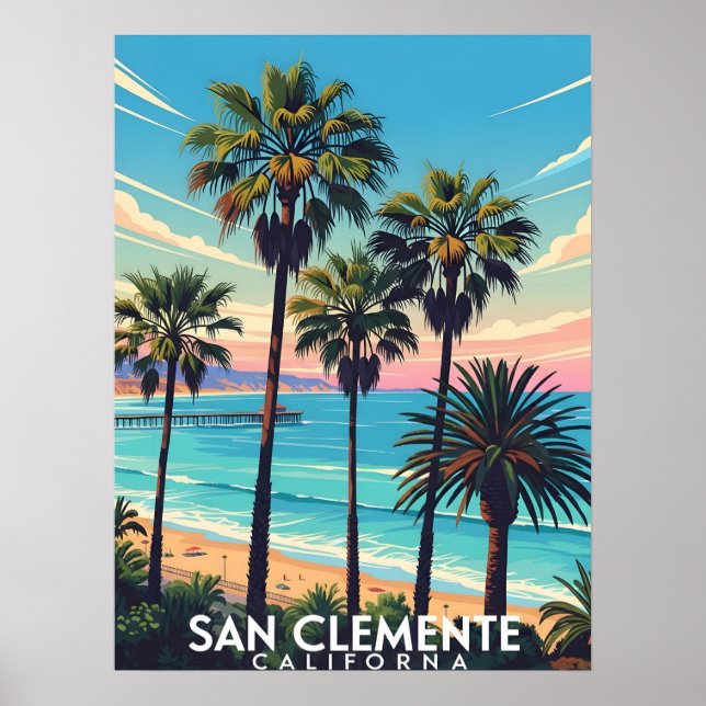Affiche Vue côtière de San Clemente Californie (Devant)