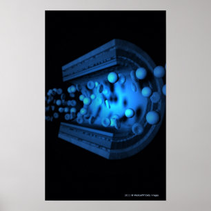 Affiche Vue coupée des cellules sanguines dans une artère