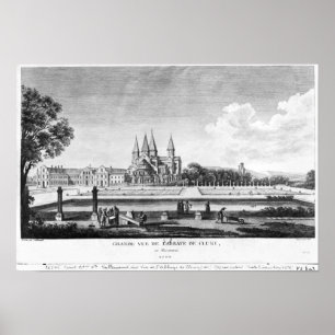 Affiche Vue d'abbaye de Cluny