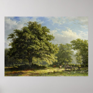 Affiche Vue dans la forêt de Bentheim par George Andries R