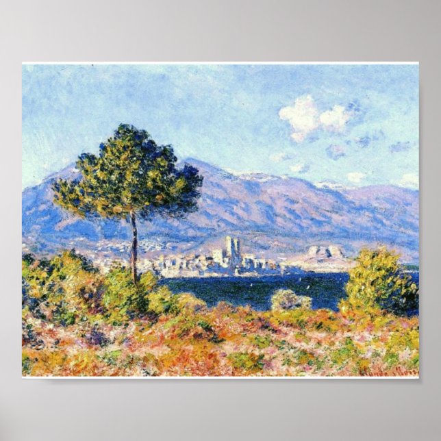 Affiche Vue d'Antibes depuis le Plateau Notre-Dame (Devant)