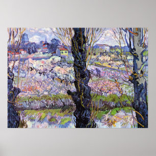 Affiche Vue d'Arles, verger en fleurs