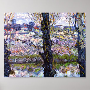 Affiche Vue d'Arles, vergers à fleurs (1889) Van Gogh