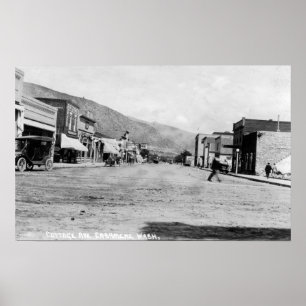 Affiche Vue d'avenue de cottage