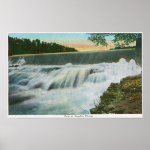 Affiche Vue de barrage à l'abîme d'Ausable