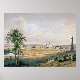 Affiche Vue de Borodino, emplacement du décisif
