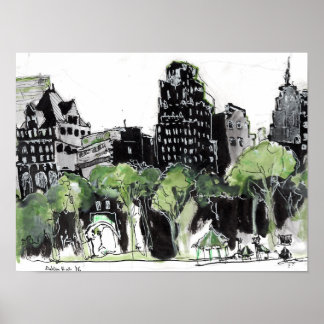 Affiche Vue de Bryant Park NYC