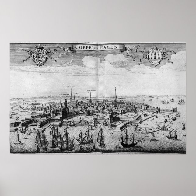 Affiche Vue de Copenhague (Devant)