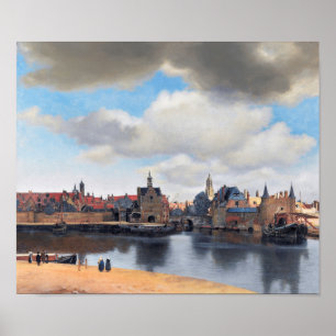 Affiche Vue de Delft, Johannes Vermeer, 1659-1660