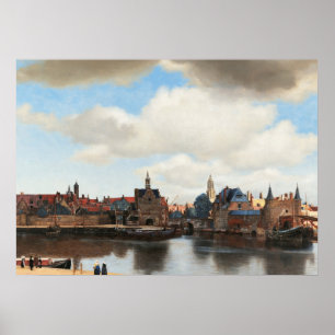 Affiche Vue de Delft par Johannes Vermeer